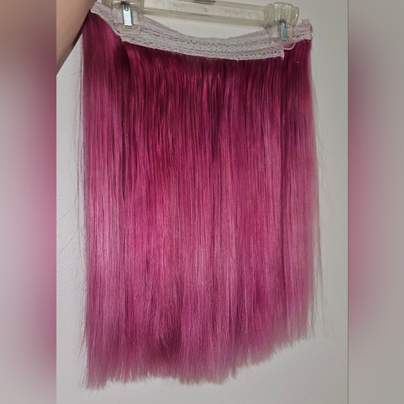 Pink Human Hair Halo Extension - Picture 4 of 5